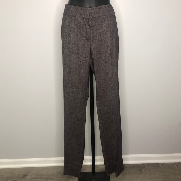 NWT Akris Bergdorf Goodman Cinnabar Red Madison Trousers Wool Size 12